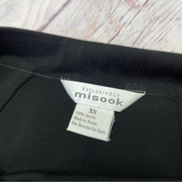 Misook Straight Pull On Skirt Acrylic Black Size Medium - Picture 6 of 6